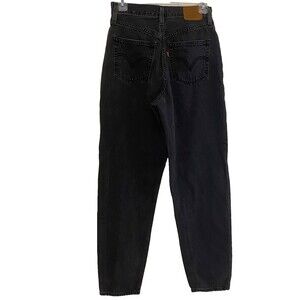 Levis Jeans~Womens 27" Black~Y2K Retro Big E~High Rise~Loose Taper~Baggy~Barrel